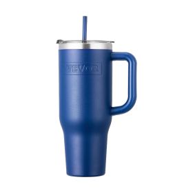 VEVOR 40 oz Insulated Water Bottle, Stainless Steel Sports Coffee Cup with Lid, Handheld Travel Coffee Mug Double Walled