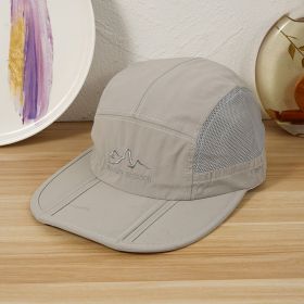 Outdoor Sunshade Baseball Cap Unisex Rainproof Waterproof Quick-drying Folding Hat Women Men's Fishing Sunscreen Baseball Cap New Year Presents C (Color: Black)